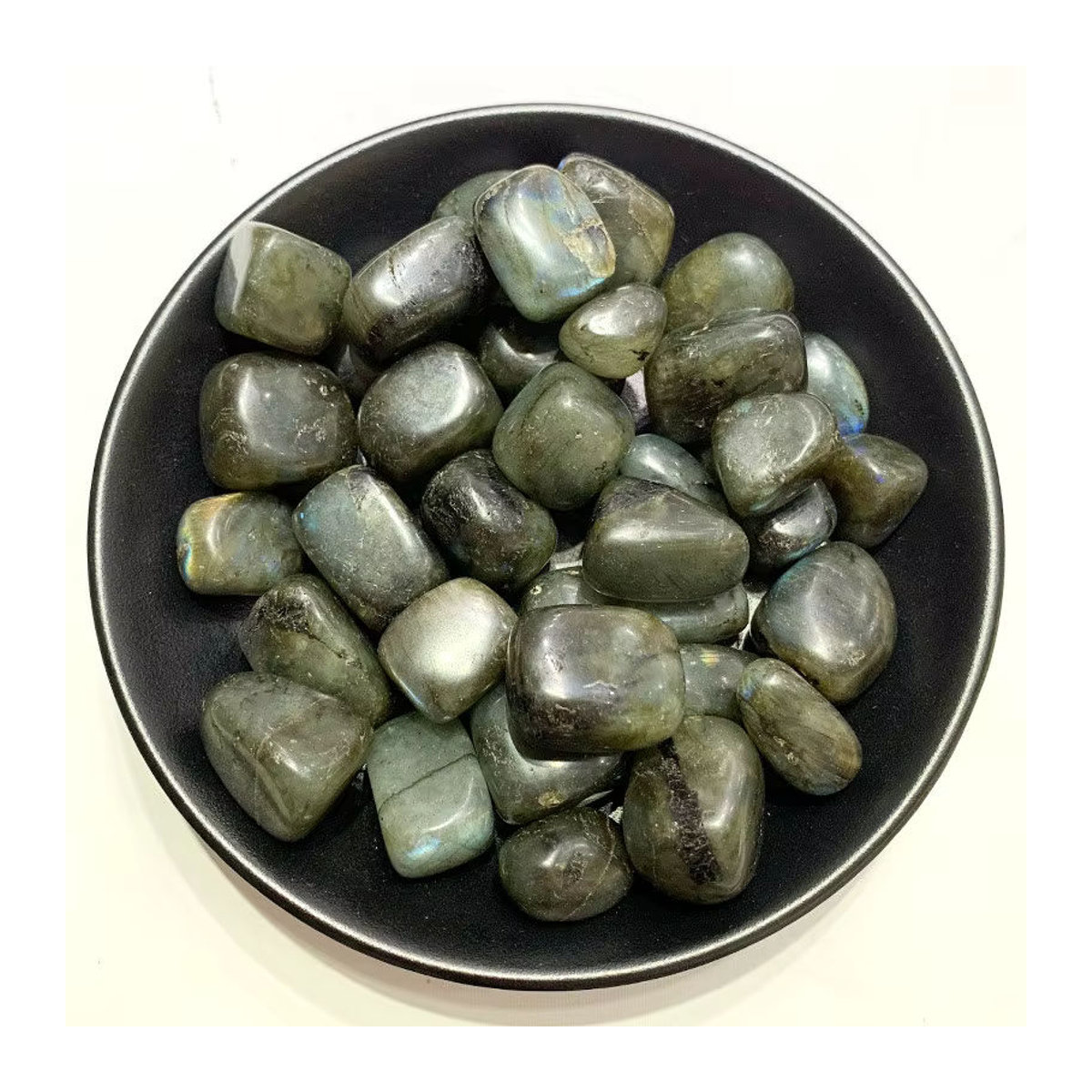 100 g natürlicher Labradorit Stein von STONE BROTHERS in mehrfarbig für Aquarium-Dekoration und Mineralproben - Bild 4