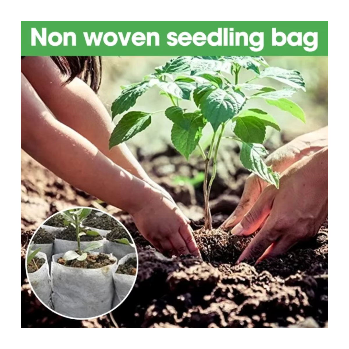 100 Stück biologisch abbaubare Vlies-Beutel für die Anzucht von Gemüse, Blumen und Samen im Hausgarten - Bild 4