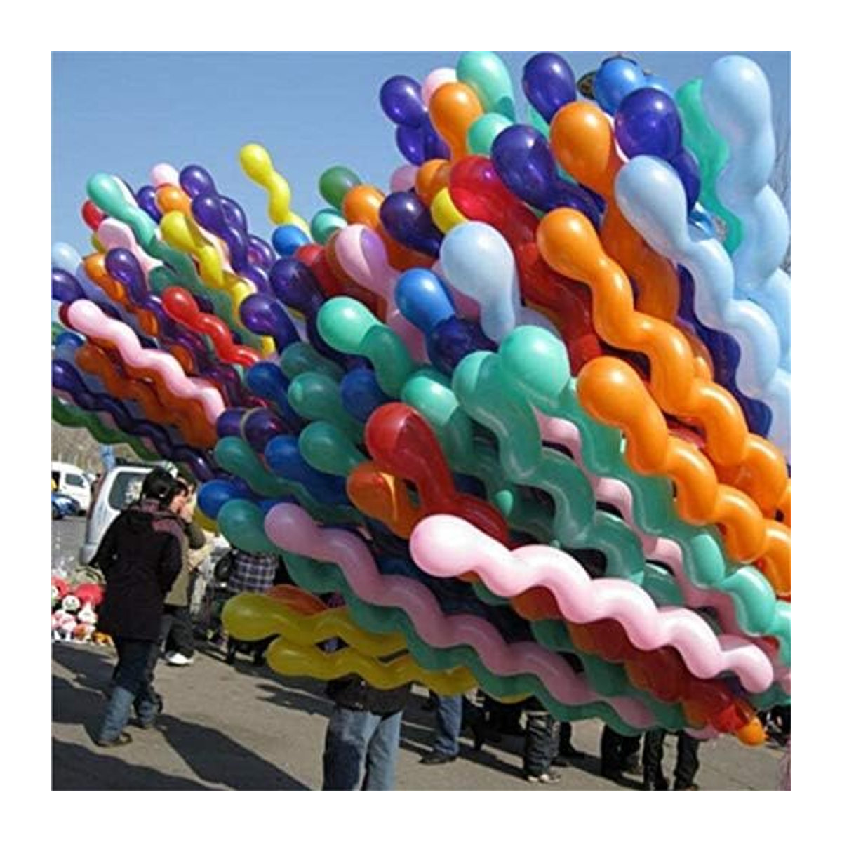 100 Stück bunte Latex-Spiralballons in 40 Zoll für deine Geburtstagsfeier und Mottoparty, mehrfarbig - Bild 1