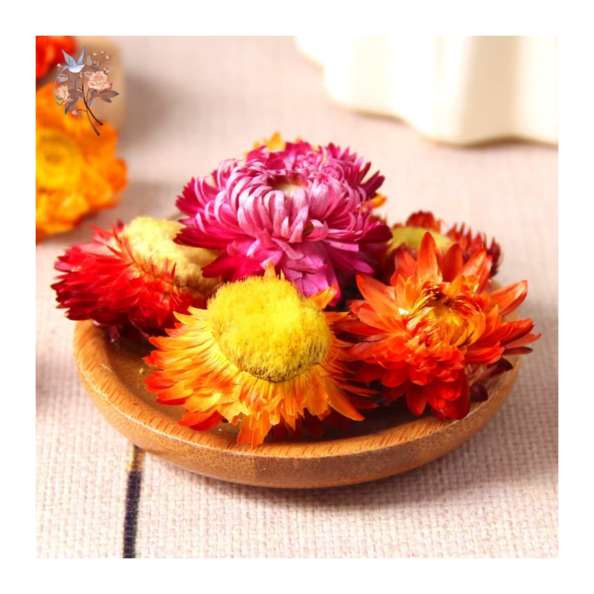 100 Stück getrocknete Gänseblümchen und Chrysanthemen Köpfe in Mehrfarbig für DIY Handwerk und Hochzeitsdekoration von YN HI FLOWER ENJOY YOUR LIFE - Bild 5