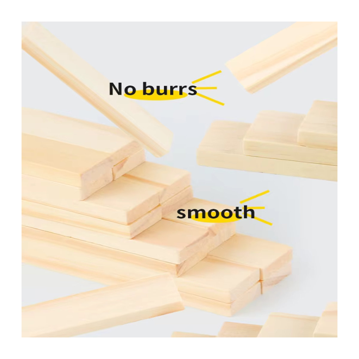 100 Stück Holzspäne in Braun und Beige für kreative DIY-Projekte und Bausteinbau - Bild 2