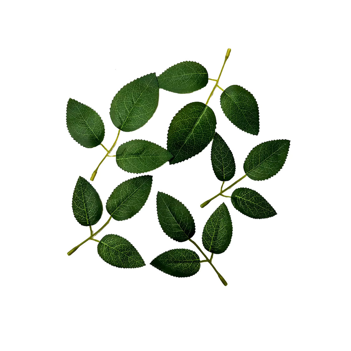 100 Stück Künstliche Grüne Rosenblätter von DUTRIEUX für Hochzeitssträuße und DIY-Blumendekoration - Bild 3