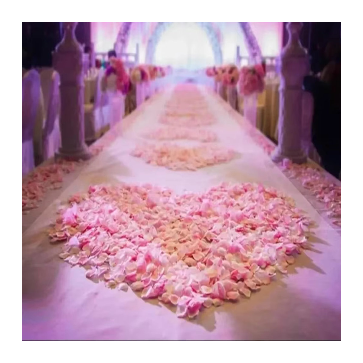 100 Stück künstliche Rosenblätter aus Textil in Rot und Mehrfarbig für deine Dekoration bei Hochzeit oder Valentinstag - Bild 3
