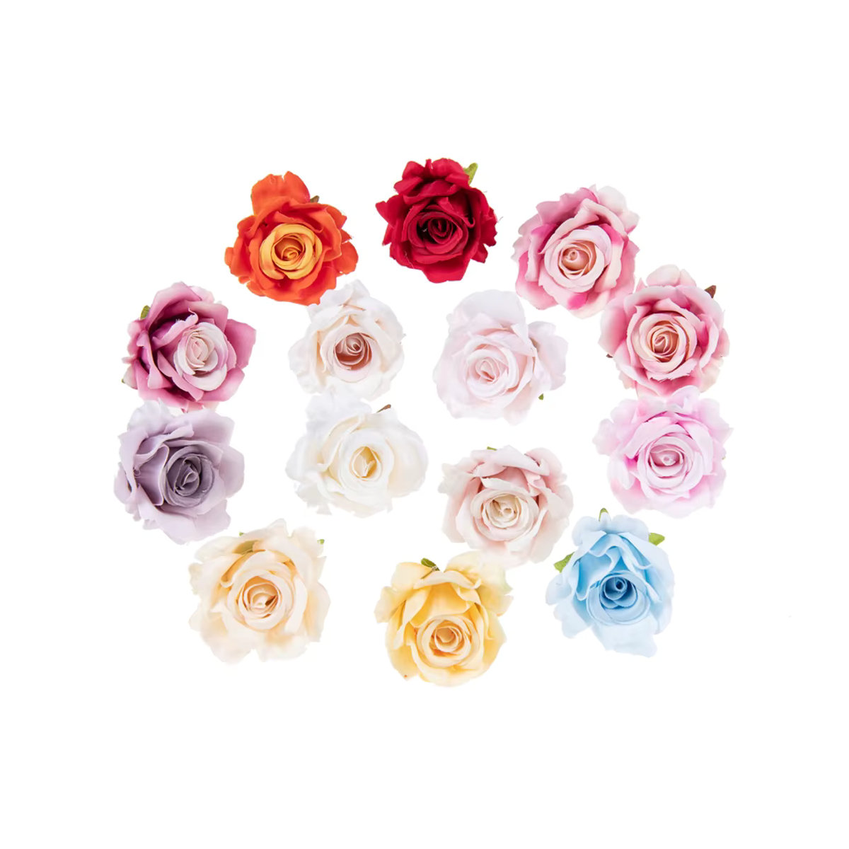 100 Stück künstliche Seidenrosen von smr in Rosa und Mehrfarbig als Einzelstiele für Hochzeit, Weihnachten und DIY-Dekorationen - Bild 3