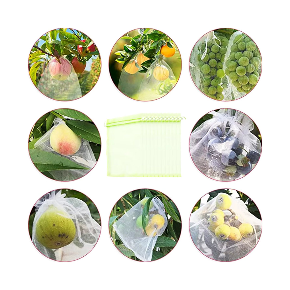 100 Stück Obstschutznetz Beutel zur Schädlingsbekämpfung als Anti-Vogel-Netz für Erdbeeren und Gemüse zur Gartenabdeckung - Bild 5