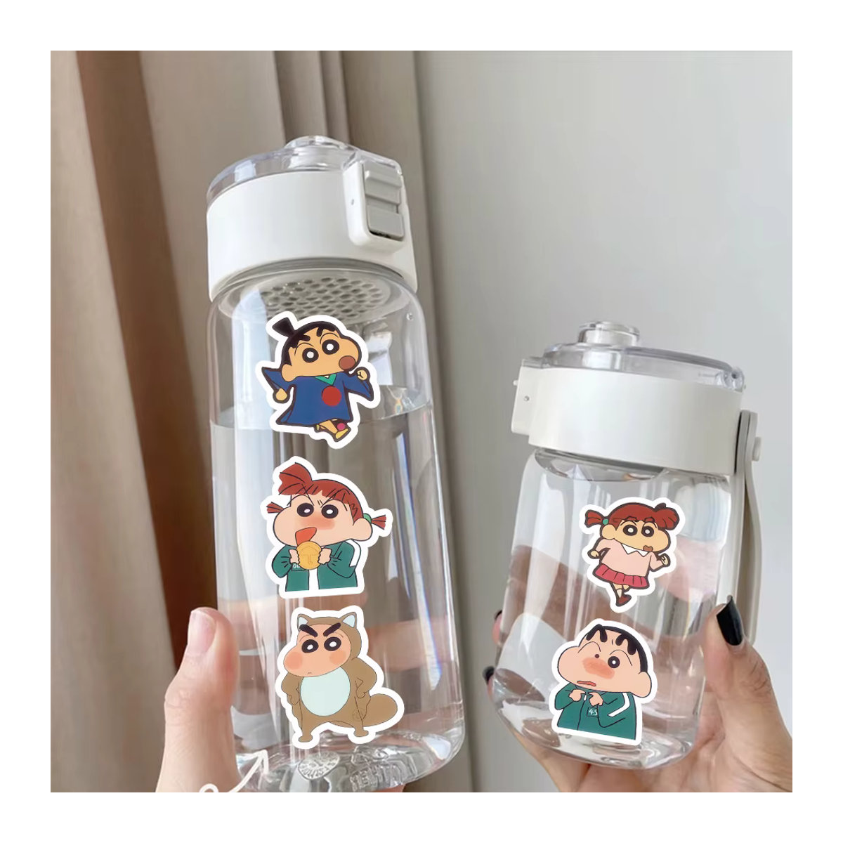 100 Stück Shin-chan Aufkleber von Bandai, bunte Cartoon Aufkleber für Kinder, wasserfeste dekorative Sticker aus Papier - Bild 4