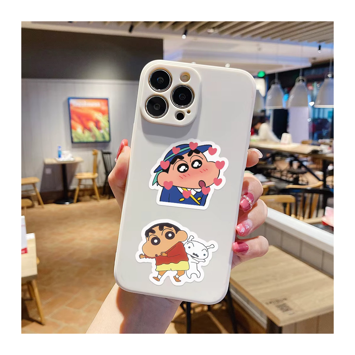 100 Stück Shin-chan Aufkleber von Bandai, bunte Cartoon Aufkleber für Kinder, wasserfeste dekorative Sticker aus Papier - Bild 5