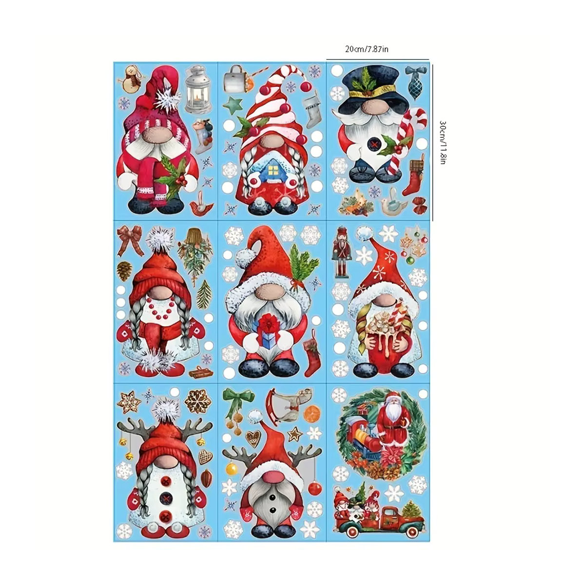 103 Stück Weihnachts-Fensteraufkleber in mehrfarbigem Design für Kinder - Bild 4