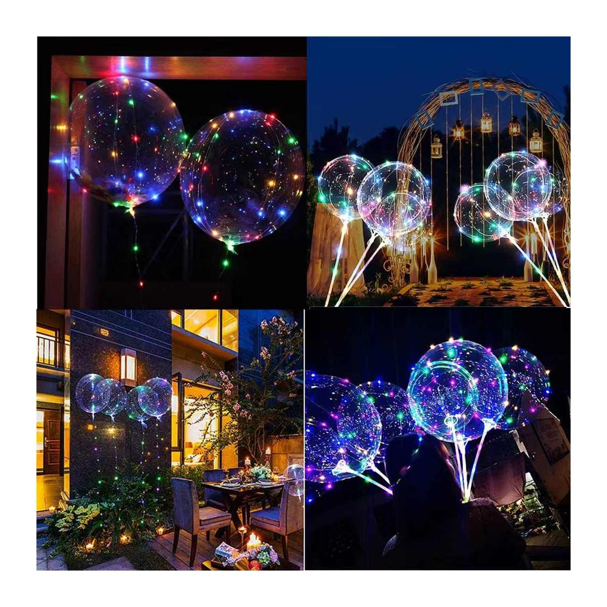 10er-Pack LED-Leucht-Bo-Luftballons von youyouhuan in Rot und Mehrfarbig für Geburtstag, Hochzeit und Weihnachten - Bild 6