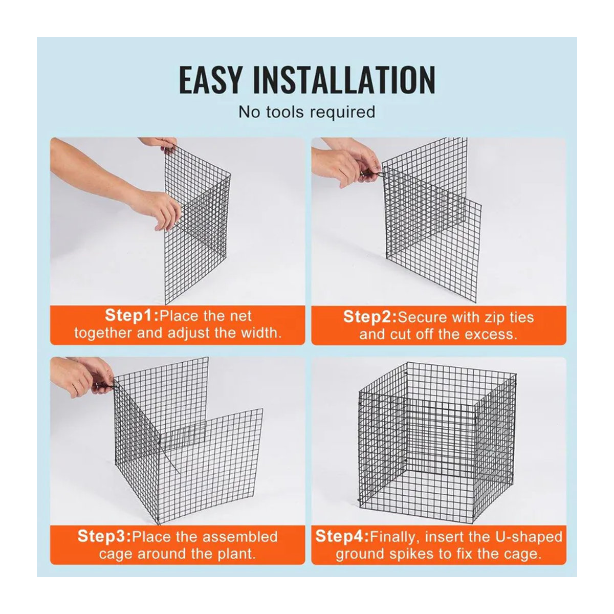 10er-Pack Pflanzenschutz Käfige von Buying Solutions, MB zum Schutz von Gemüse, B/B: 30,5 x 30,5 cm - Bild 4