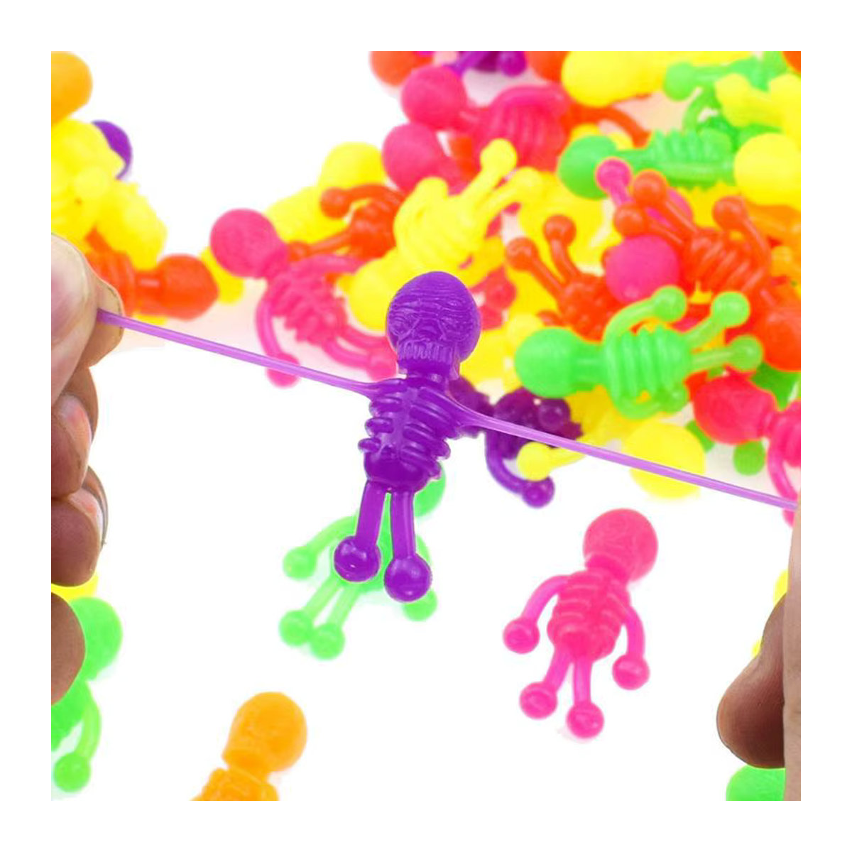 10er Set Alivparty Elastische Skelett und Zombie Figuren aus Kunststoff, Mehrfarbig, Halloween Deko und Kinder Spielzeug - Bild 5