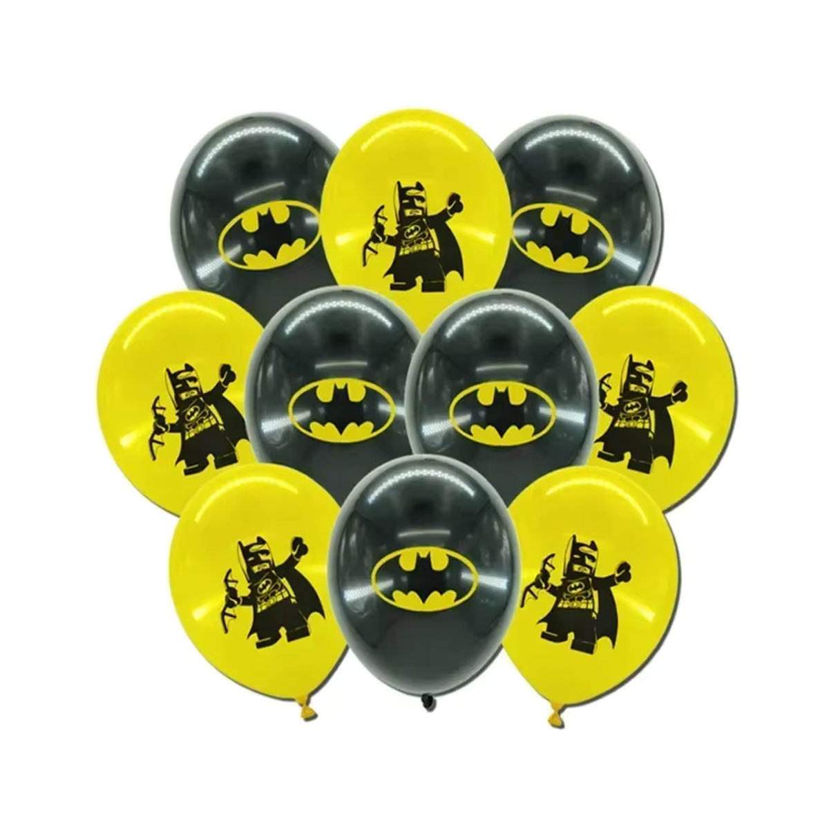 10er Set Batman Luftballons aus Latex für Kindergeburtstage und Partydekorationen in Mehrfarbig - Bild 2