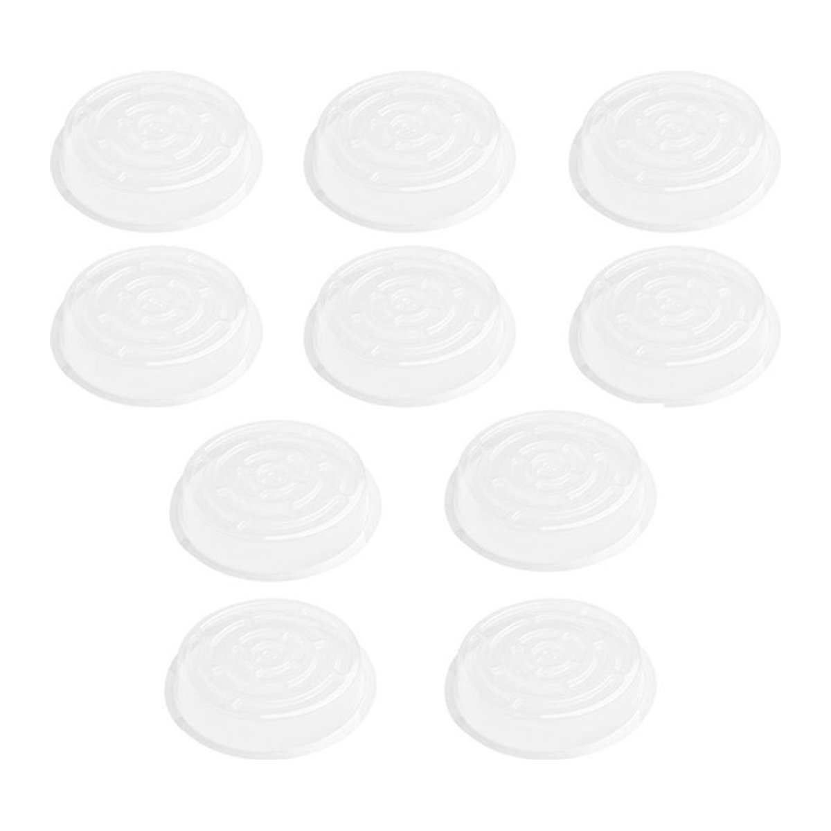 10er Set Blumentopf Untersetzer aus transparentem PET Kunststoff in den Größen 6, 8 und 10 Zoll für Garten und Innenbereich - Bild 1