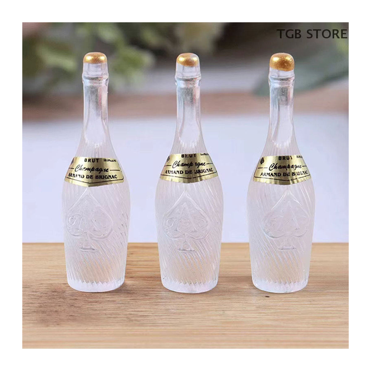 10er Set DIAPER&CORED Miniatur Wein Flaschen aus Glas für Puppenhaus und DIY Deko, mehrfarbig - Bild 6