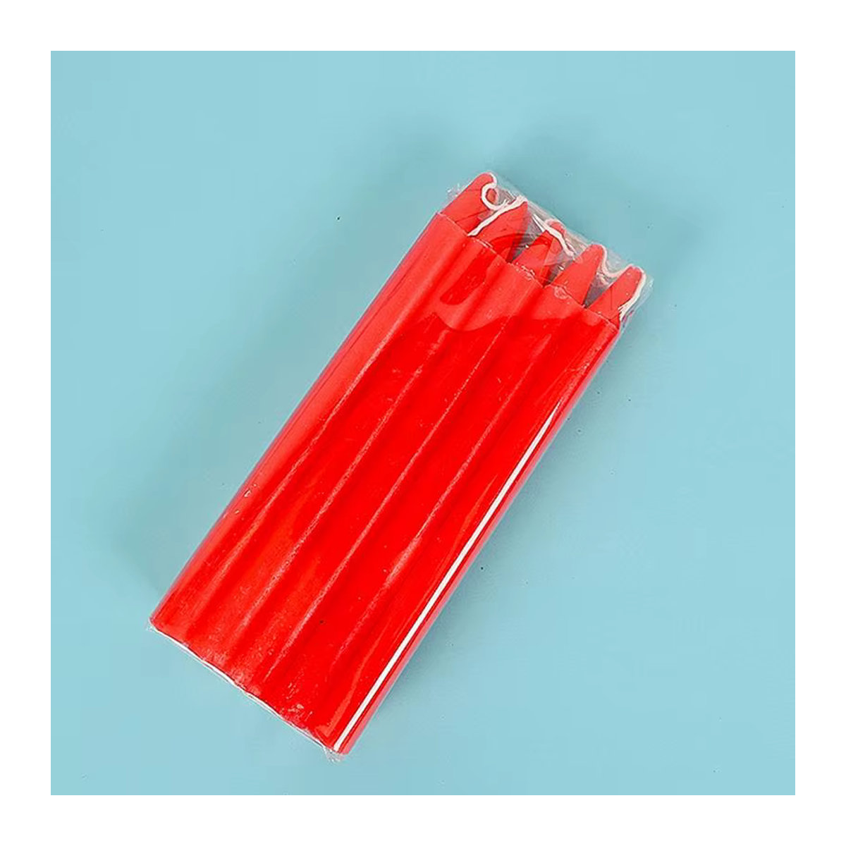 10er Set geruchlose Mini Stabkerzen aus Wachs in Weiß und Rot für Hochzeit und Haushalt - Bild 2