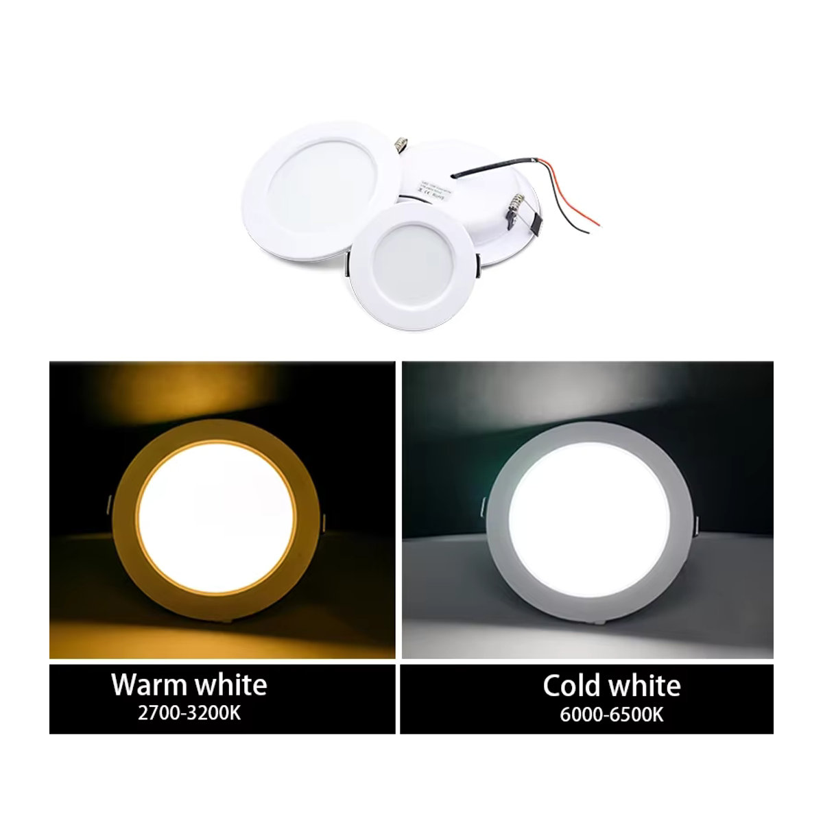 10er Set GRZBI LED Einbaustrahler Runde Deckenleuchten aus Aluminium in Weiß mit 18W - Bild 3