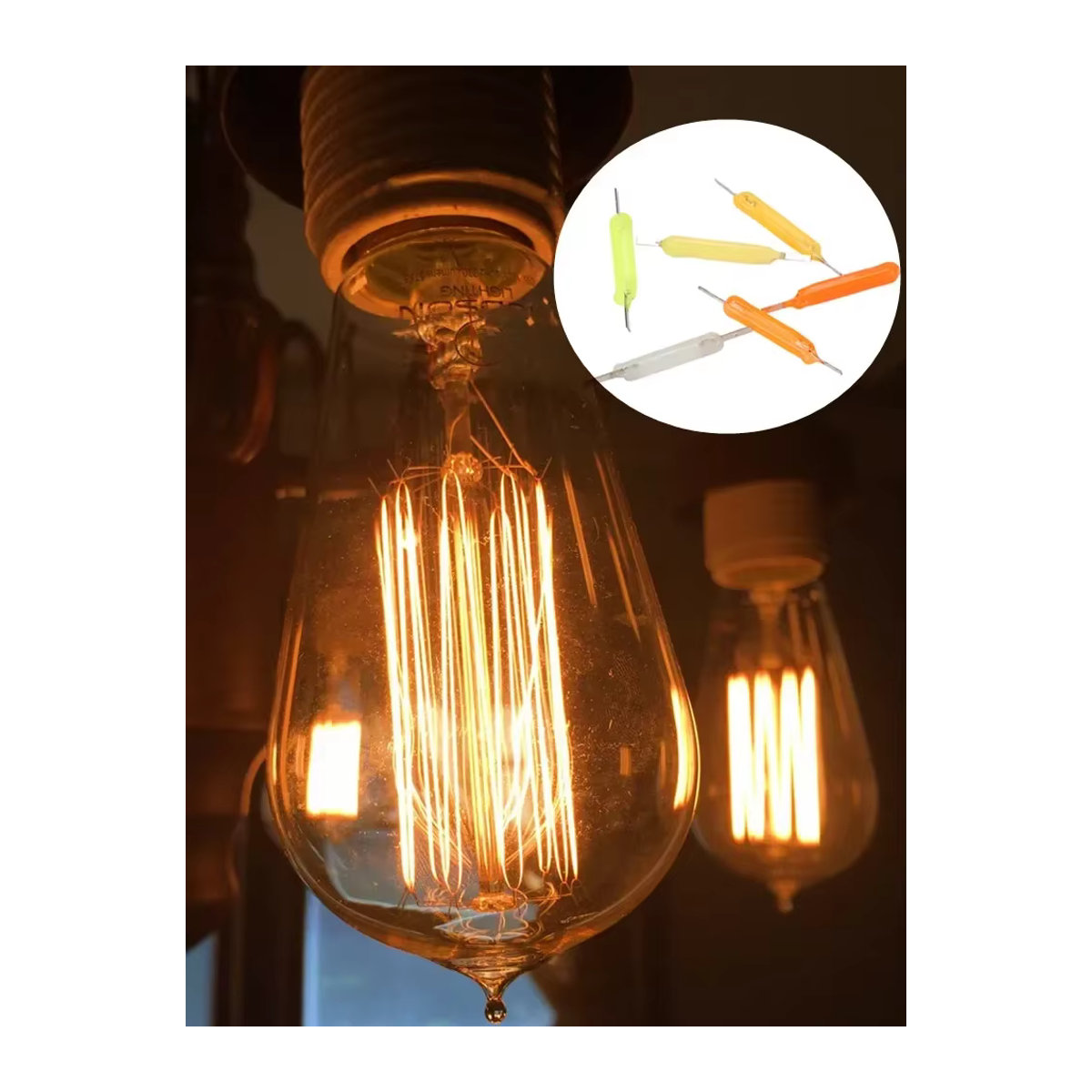 10er Set LED Filament Glühlampen in verschiedenen Farben für Edison-Lampen, DC 3V-5V, Retro-Beleuchtung für Dekoration und Urlaub - Bild 1