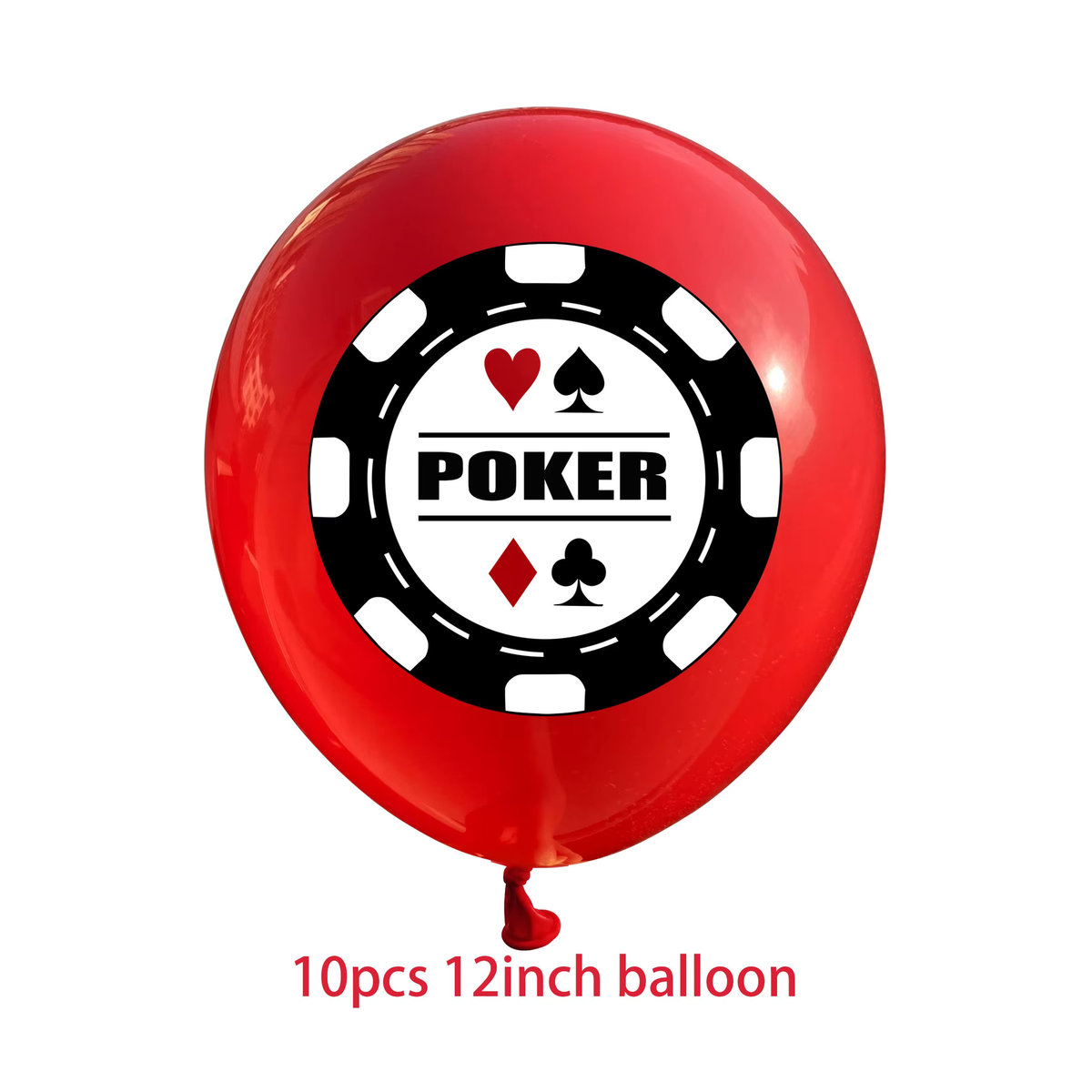 10er Set LQZZY Casino Party Luftballons in Rot und Schwarz für Las Vegas Poker und Geburtstag Dekoration - Bild 3