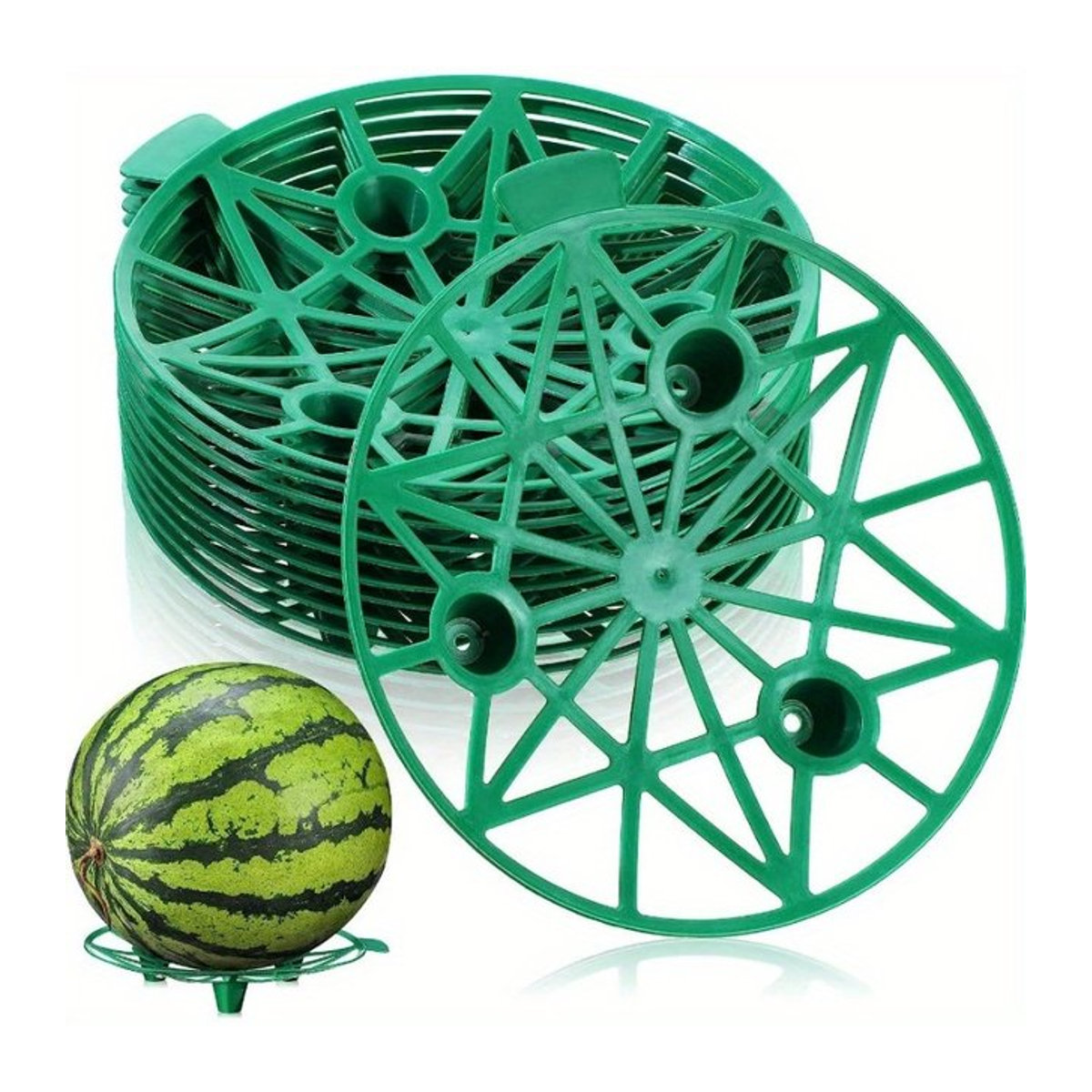 10er Set Melonenwiege und Kürbisstütze zur Unterstützung von Erdbeeren und Wassermelonen mit einer Tragkraft von bis zu 3,6 kg - Bild 1