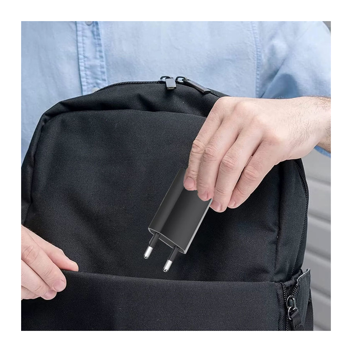 10er Set TAQKRED Universal USB Wandladegerät 5W EU Stecker in Schwarz für iPhone und Redmi Smartphones - Bild 2