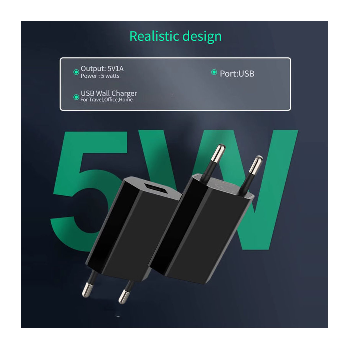 10er Set TAQKRED Universal USB Wandladegerät 5W EU Stecker in Schwarz für iPhone und Redmi Smartphones - Bild 5