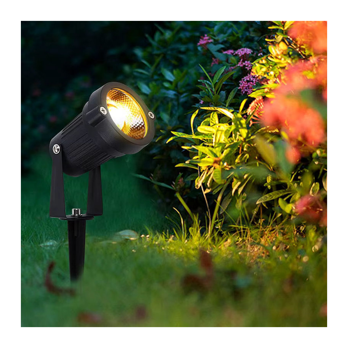10er Set Teetealy LED Wegeleuchten IP65 wasserdicht für Garten und Landschaft in Schwarz und Gelb - Bild 4