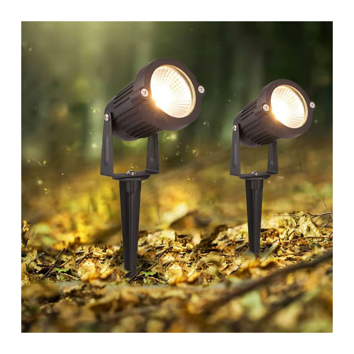 10er Set Teetealy LED Wegeleuchten IP65 wasserdicht für Garten und Landschaft in Schwarz und Gelb - Bild 5