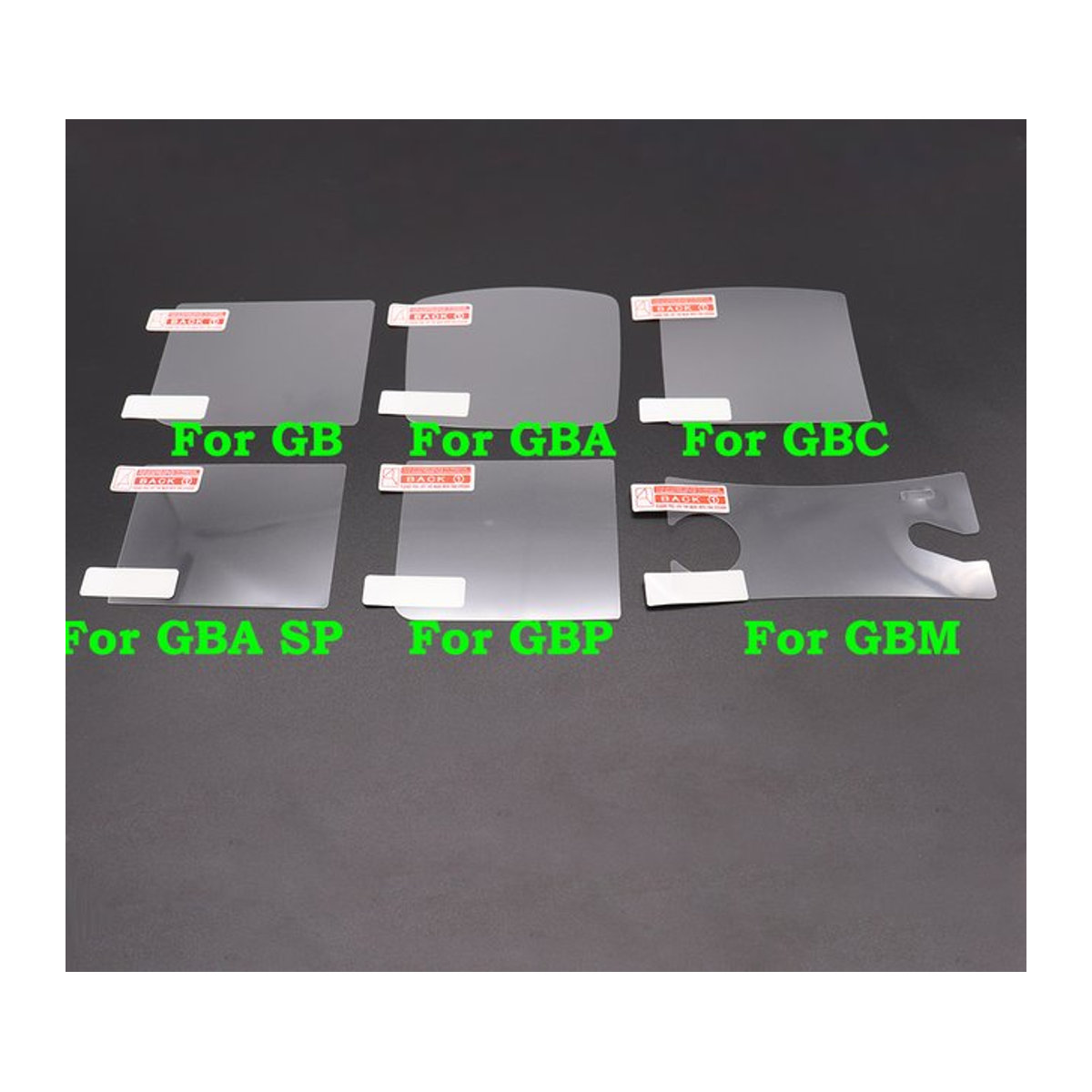 10er Set TingDong Schutzfolien aus Kunststoff für Gameboy Advance, GBA SP, GBC und GBM in Transparent - Bild 1