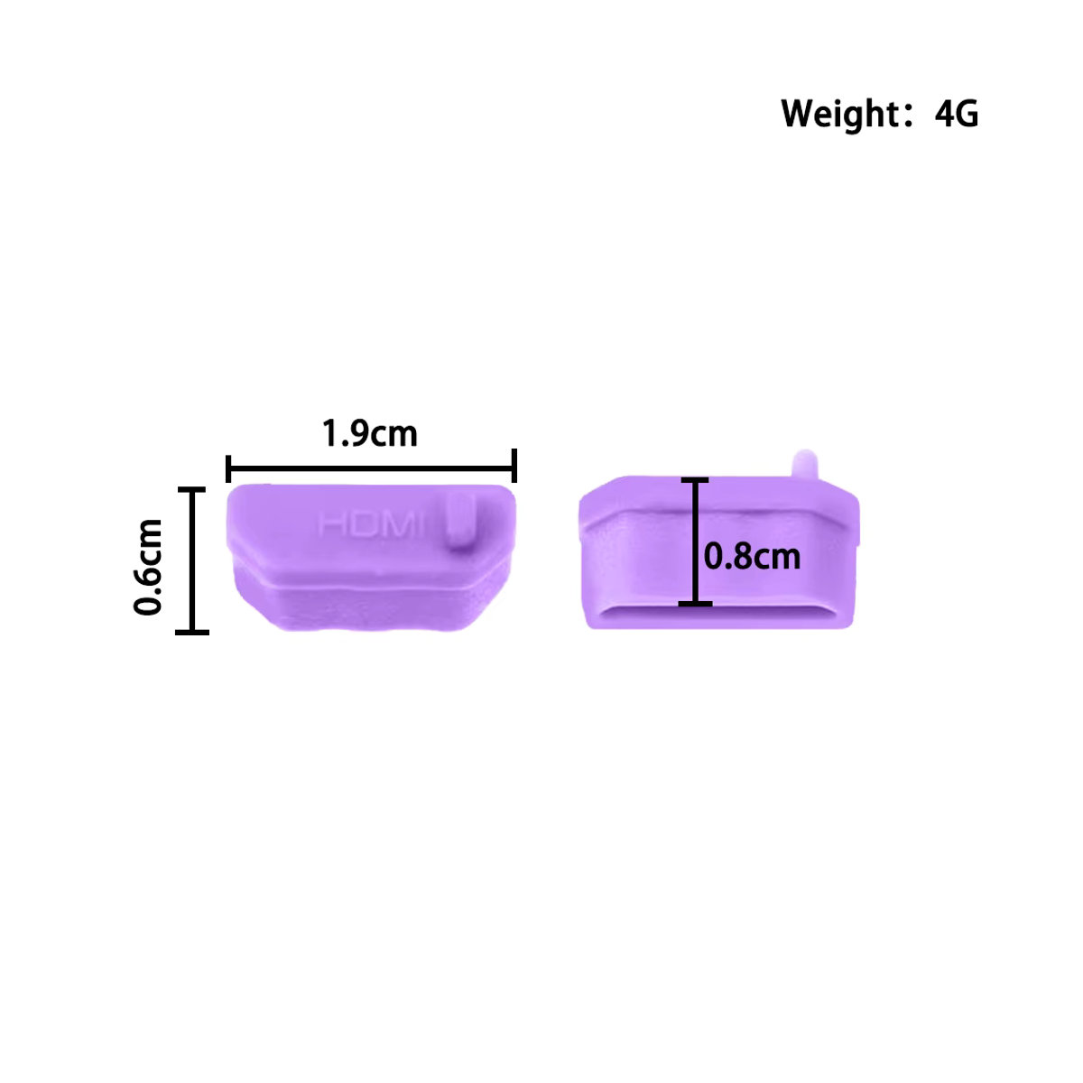 10er Set universelle Staubschutzstecker aus weichem Silikon für USB und HDMI Anschlüsse in Rosa und Bunt - Bild 2