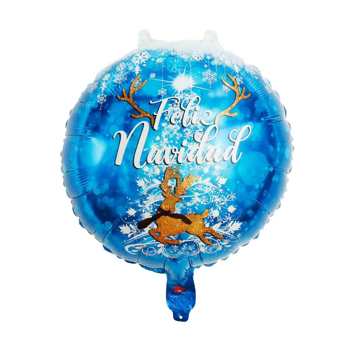 10er Set Weihnachts Folienballons Disney Motiv mit Santa Claus und Feliz Navidad, rund, Durchmesser: 45,72 cm, mehrfarbig - Bild 2