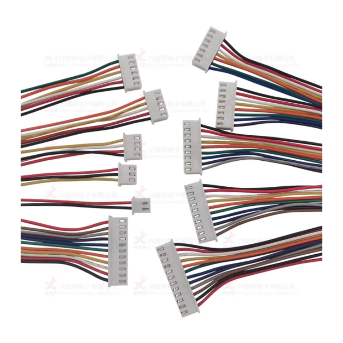 10er Set XH2.54 Elektronische Draht Terminal Kabel 26AWG mit Doppelkopf in Bunt - Bild 2