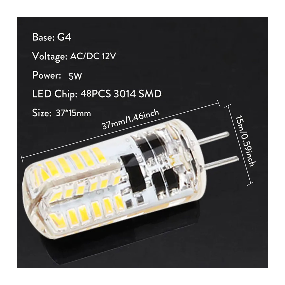 10er Set YORYZENG G4 LED Glühbirnen 3014 SMD in Rot Blau Grün Kaltweiß und Warmweiß für Kronleuchter und Kristalllampen 12V - Bild 5