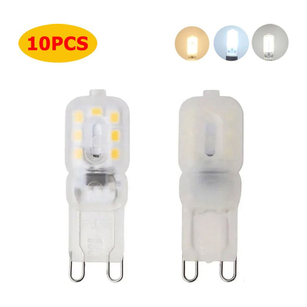 10er Set YORYZENG G9 LED Lampen dimmbar mit Aluminium Gehäuse in Transparent oder Milchweiß für dein Zuhause - Bild 1