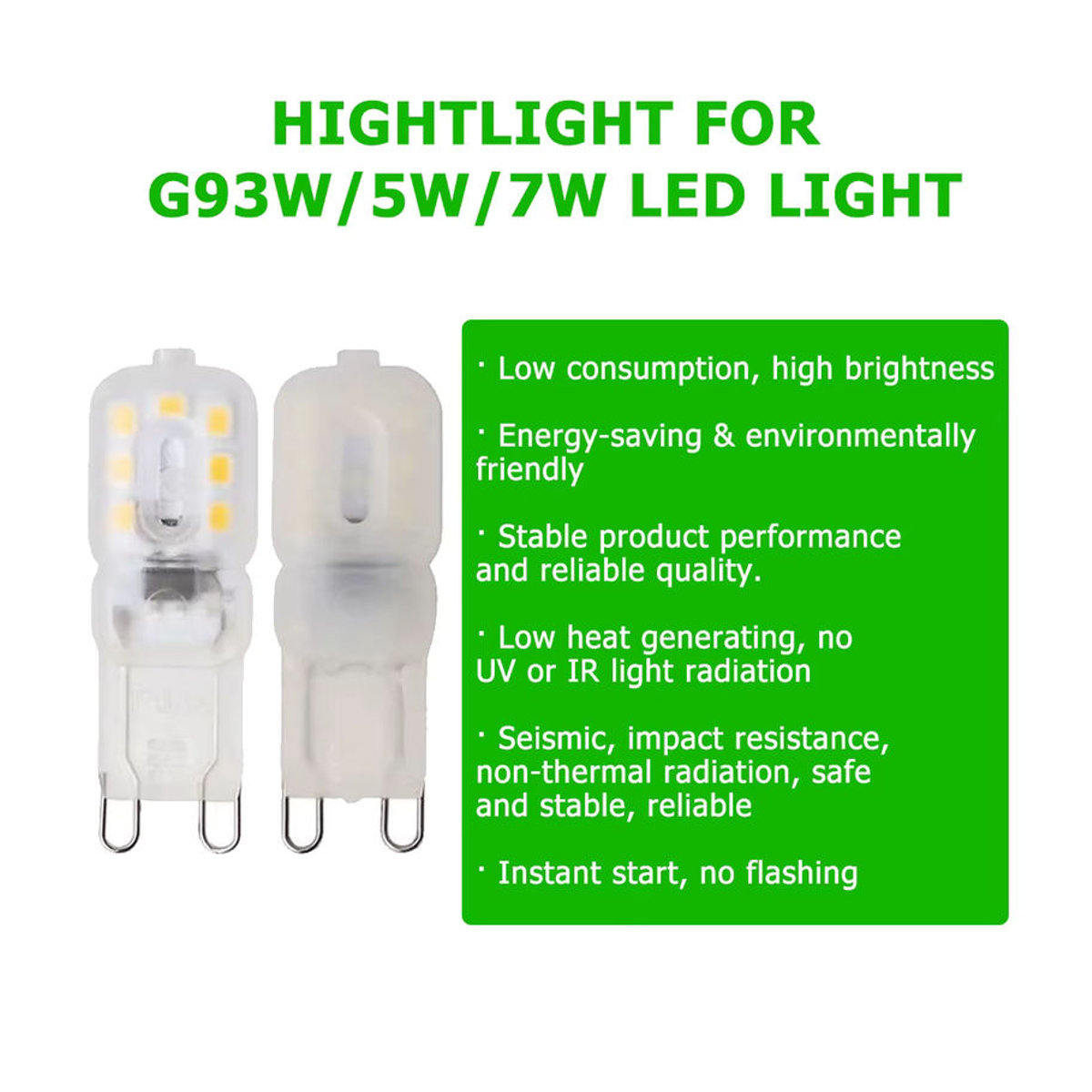 10er Set YORYZENG G9 LED Lampen dimmbar mit Aluminium Gehäuse in Transparent oder Milchweiß für dein Zuhause - Bild 2