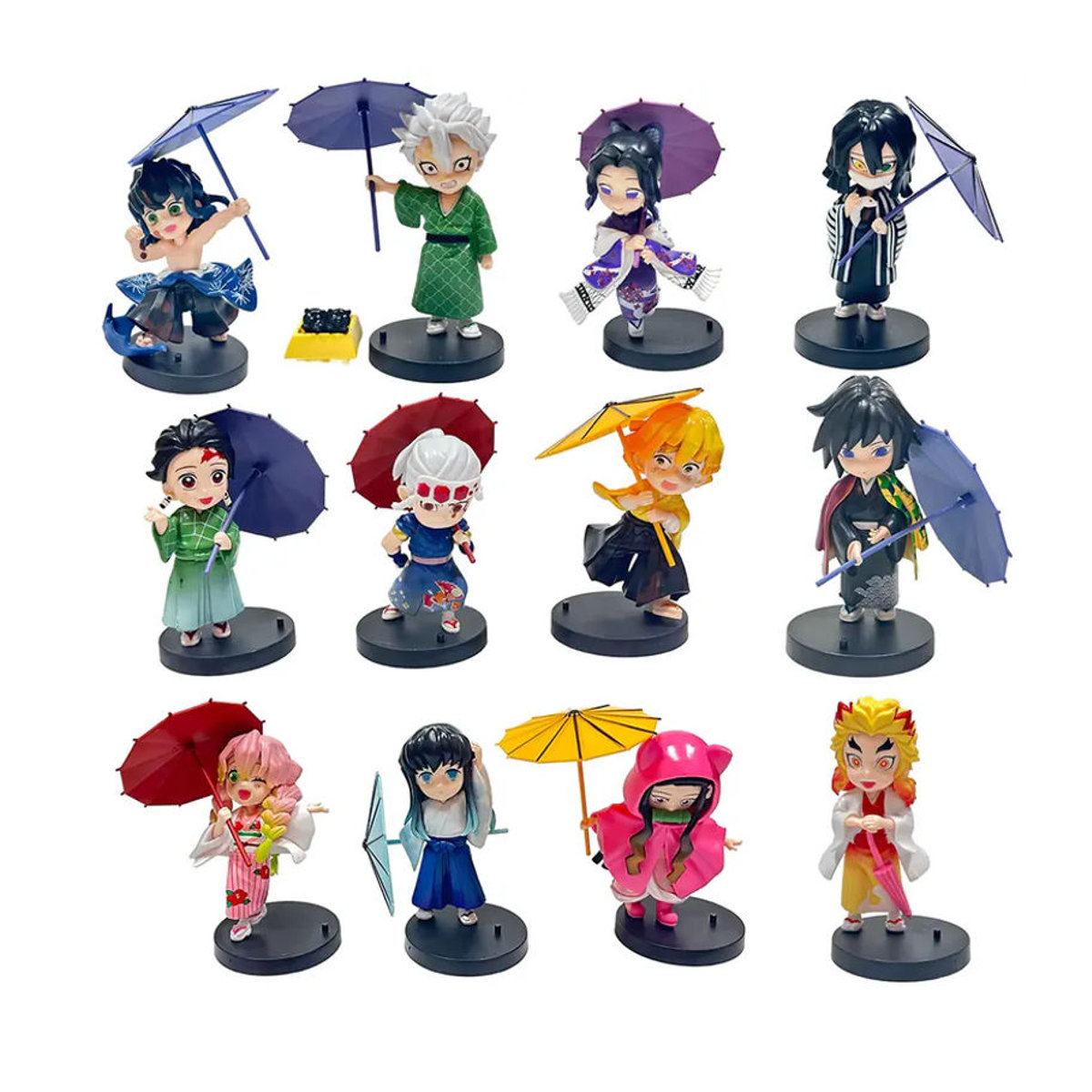12 Stück Ghost Slayer Blade Plum Rain Serie Blindbox Figuren aus Kunststoff, mehrfarbig, Anime-Modell Ornament für dich - Bild 2