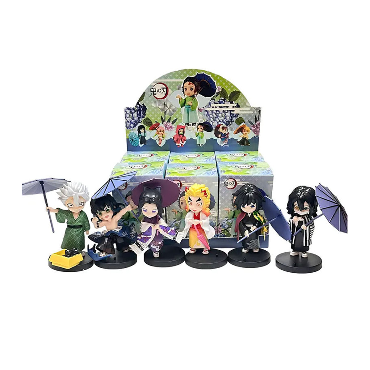 12 Stück Ghost Slayer Blade Plum Rain Serie Blindbox Figuren aus Kunststoff, mehrfarbig, Anime-Modell Ornament für dich - Bild 3