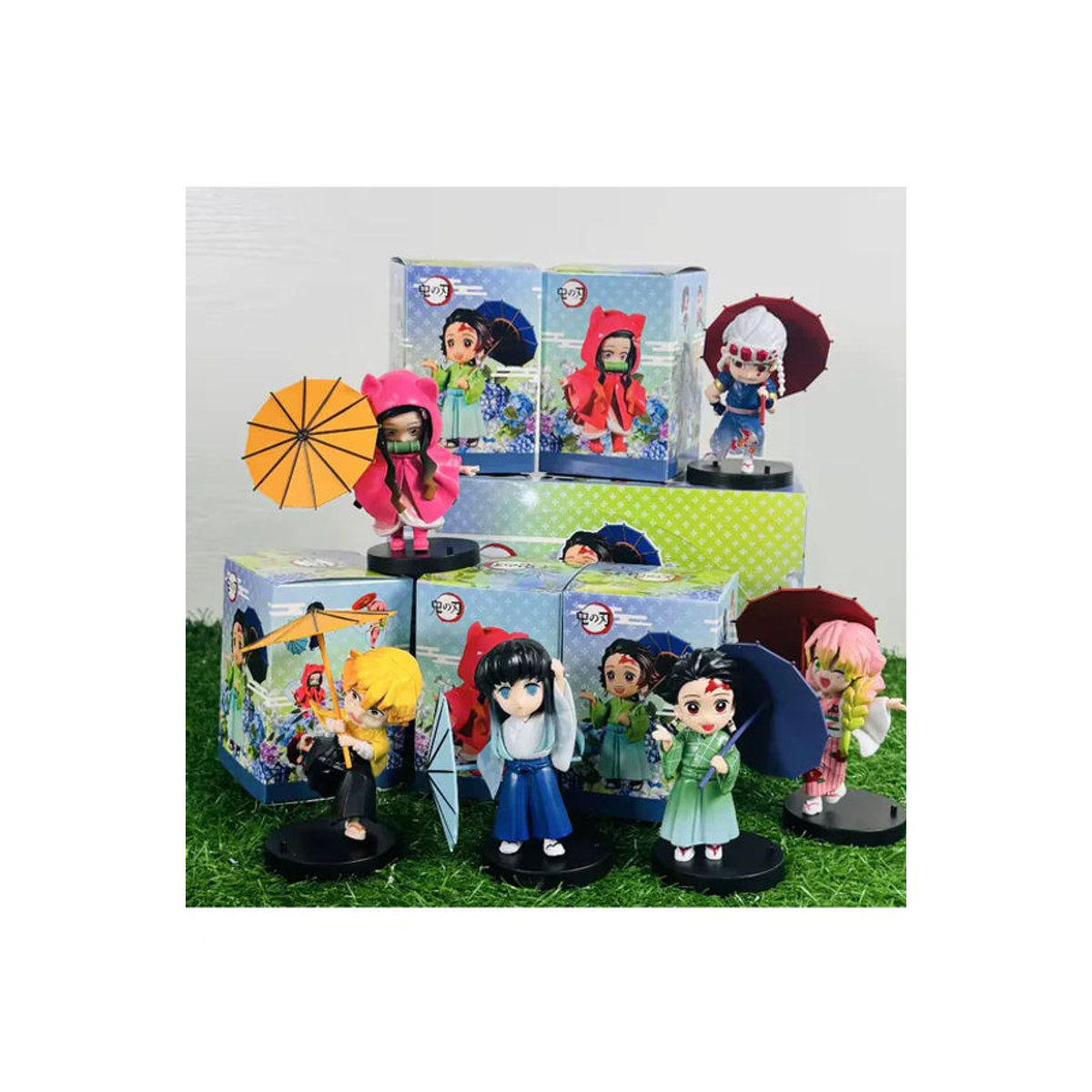 12 Stück Ghost Slayer Blade Plum Rain Serie Blindbox Figuren aus Kunststoff, mehrfarbig, Anime-Modell Ornament für dich - Bild 5
