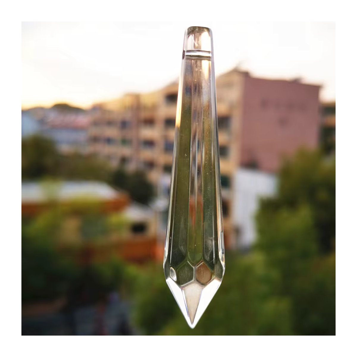 12 Stück Kristallglas Kronleuchterprismen in Tropfenform, transparent, Durchmesser: 63 mm - Bild 5