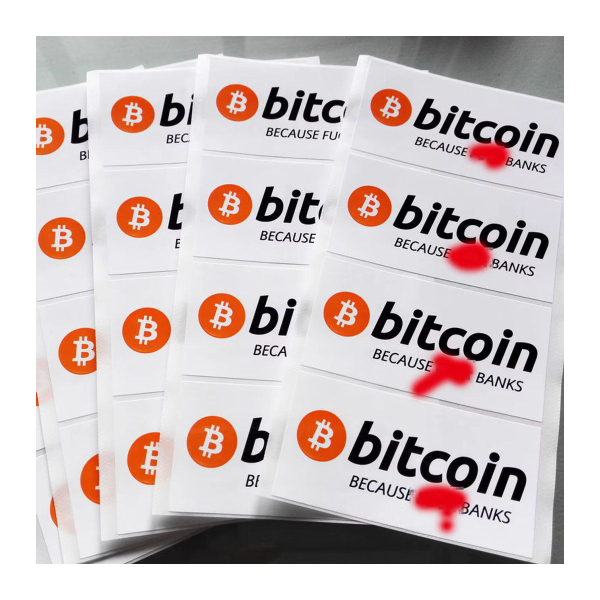 120 Stück Bitcoin Krypto Währung Logo Aufkleber selbstklebend, Bunt, B/H: 8 x 4 cm - Bild 5