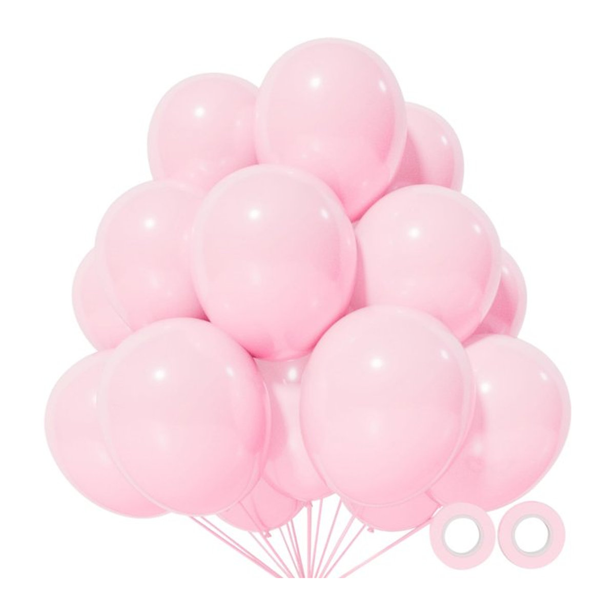 120 Stück matte Latexballons in Rosa und Lila für deinen Geburtstag, rund, Durchmesser: 30,5 cm - Bild 1