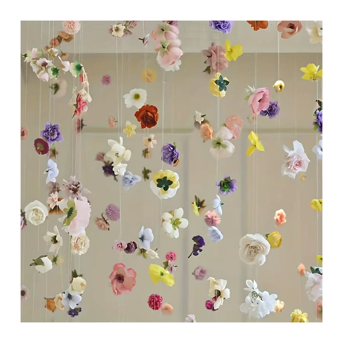 121-teiliges DIY schwimmendes Blumendekorationsset in Mehrfarbig, hängender floraler Vorhang aus Kunststoff für Hochzeiten - Bild 4