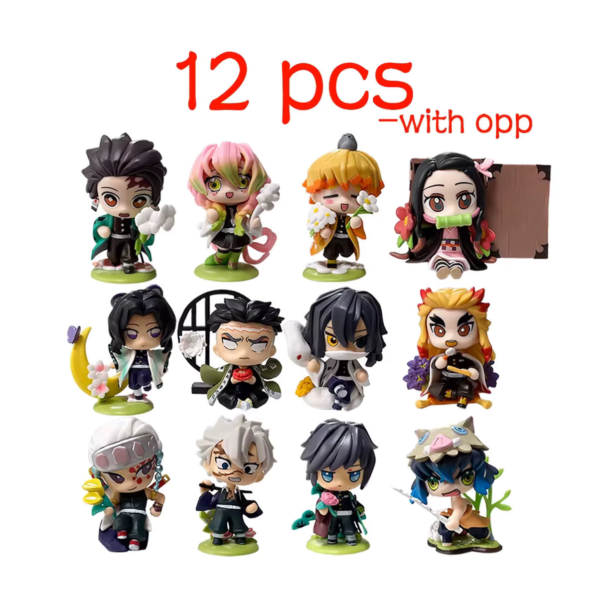12er Set Bandai Demon Slayer Blindbox Anime Figuren Tanjiro Kamado und Nezuko aus PVC in Mehrfarbig - Bild 5