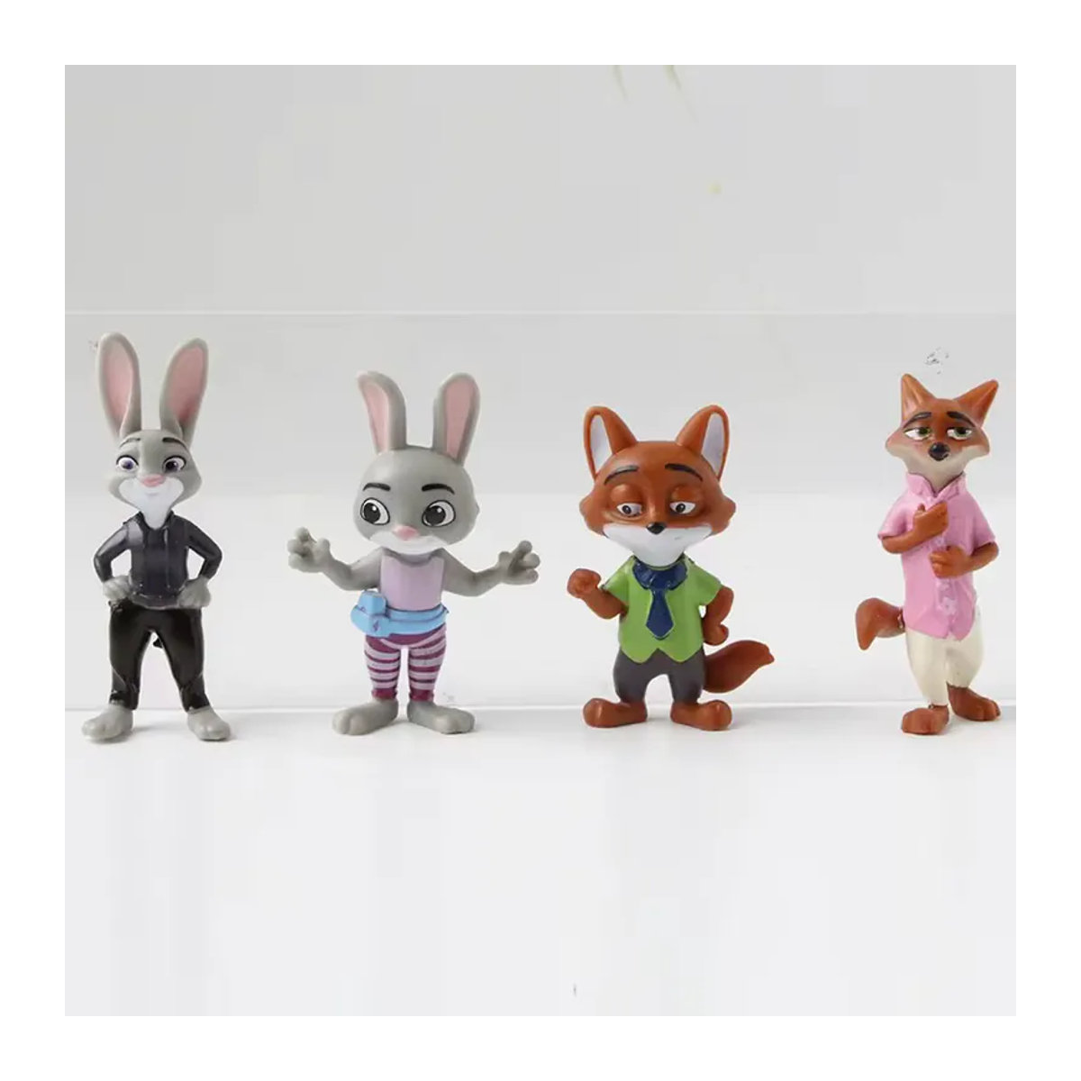 12er Set HEROCROSS Zootopia Cartoon Figuren Nick Wilde und Judy Hopps aus Kunststoff, mehrfarbig, als Deko oder Kuchen Topper für Kinder - Bild 2