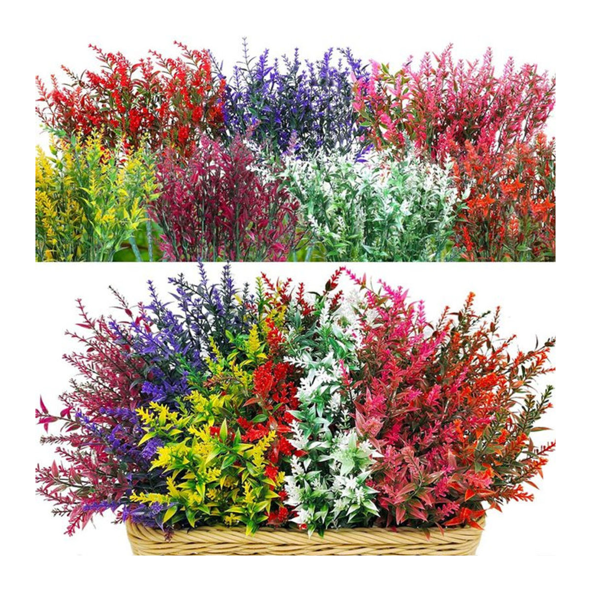 12er Set Künstlicher Lavendel von smr in Lila und Mehrfarbig für Dekorationen und Kränze - Bild 1