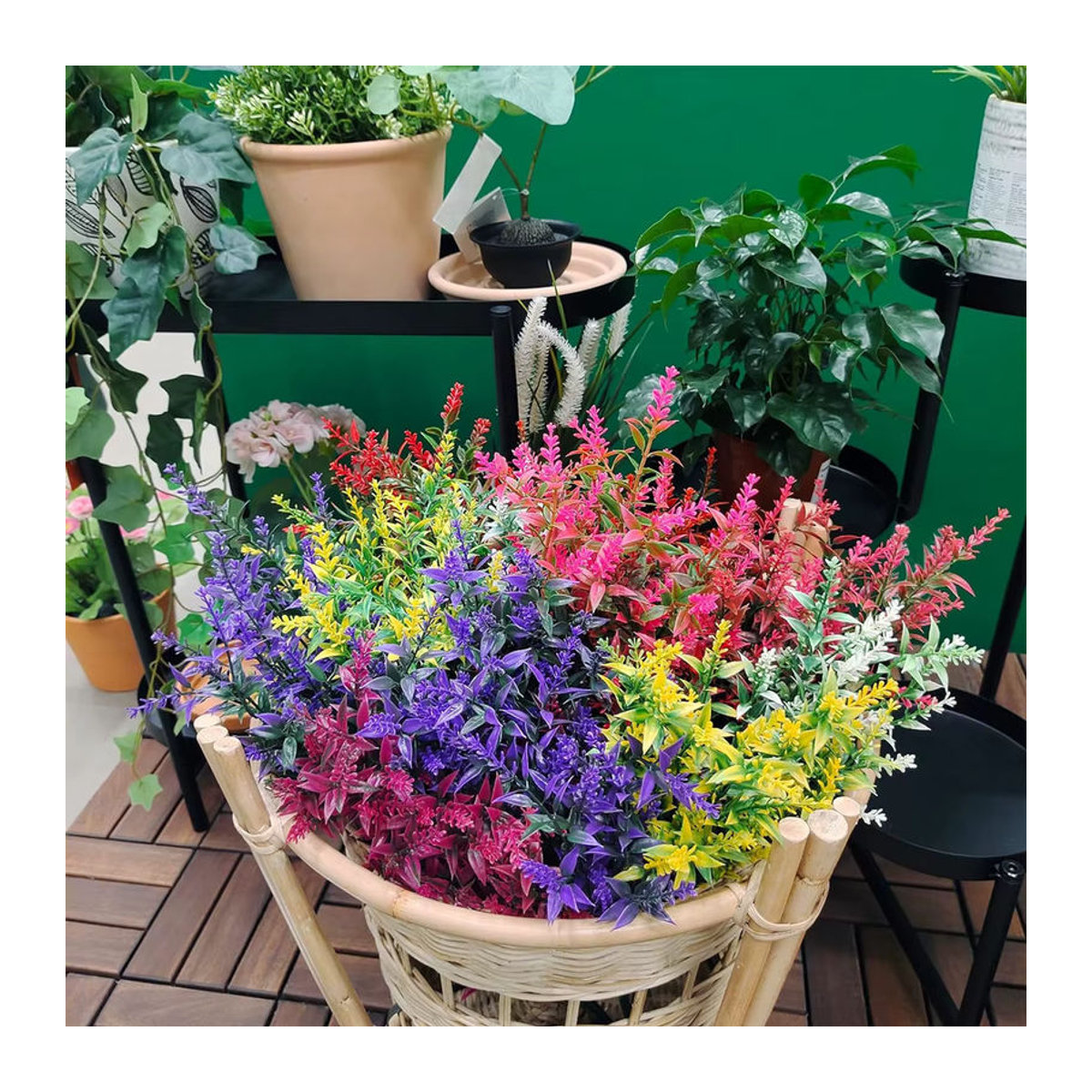 12er Set Künstlicher Lavendel von smr in Lila und Mehrfarbig für Dekorationen und Kränze - Bild 5