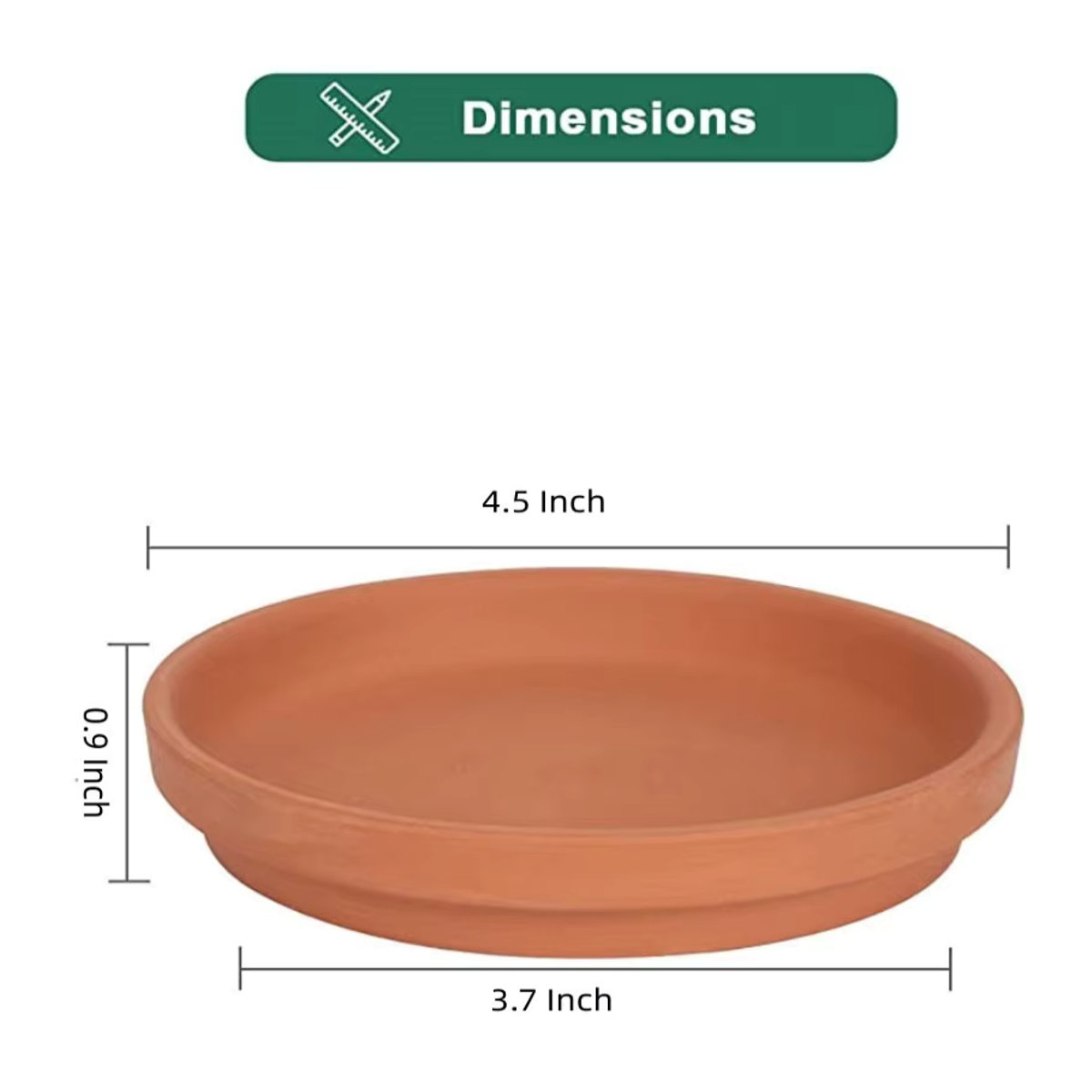12er Set Terrakotta Untersetzer für kleine Blumentöpfe, runde Tonteller für Töpfe mit 10 bis 13 cm Durchmesser - Bild 2