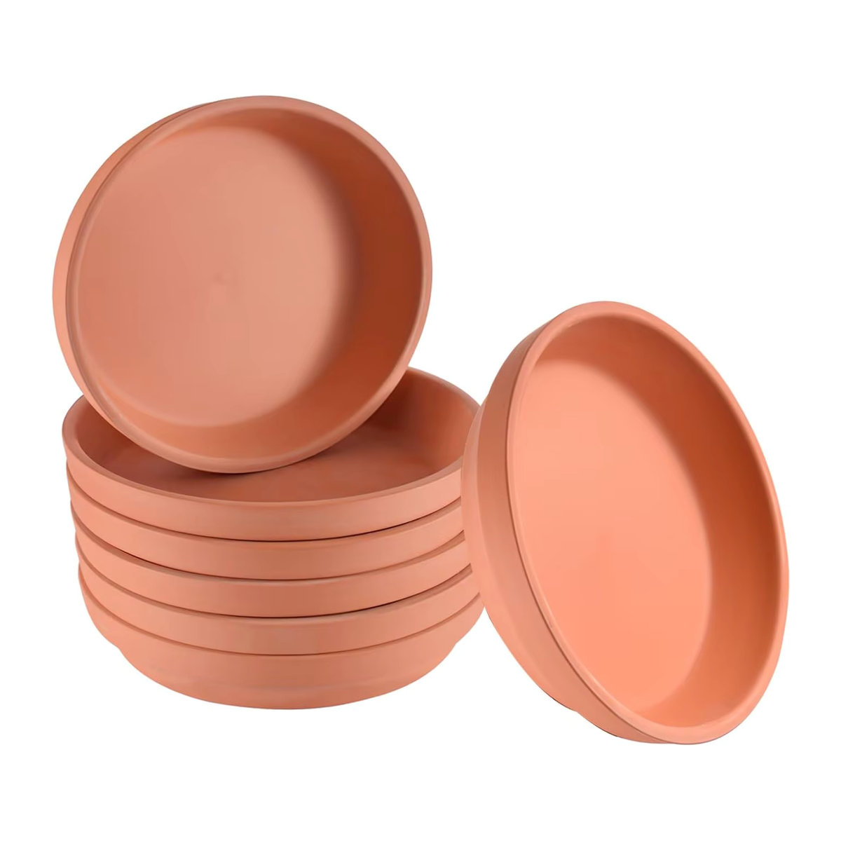 12er Set Terrakotta Untersetzer für kleine Blumentöpfe, runde Tonteller für Töpfe mit 10 bis 13 cm Durchmesser - Bild 3