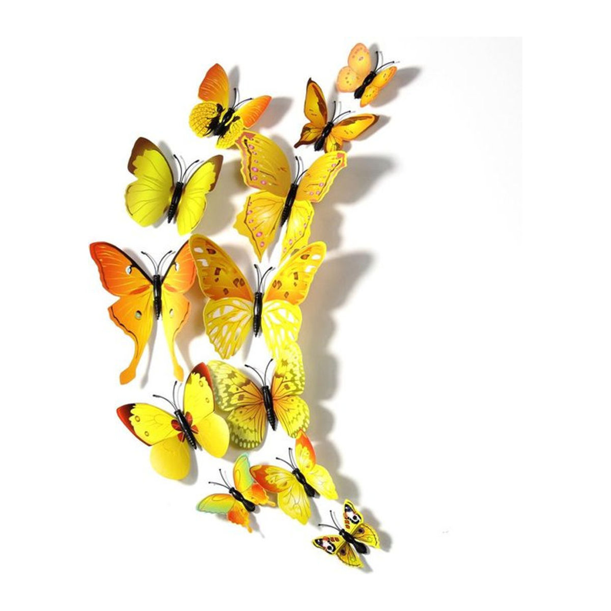 12er Set xianyi01 3D Schmetterling Wandsticker aus Kunststoff in Mehrfarbig für die Wanddekoration - Bild 1