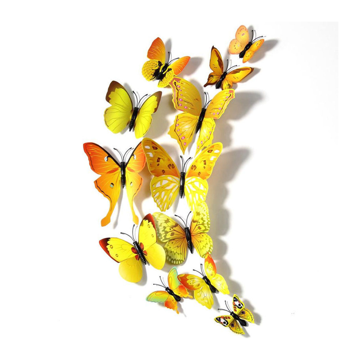 12er Set xianyi01 3D Schmetterling Wandsticker aus Kunststoff in Mehrfarbig für die Wanddekoration - Bild 2