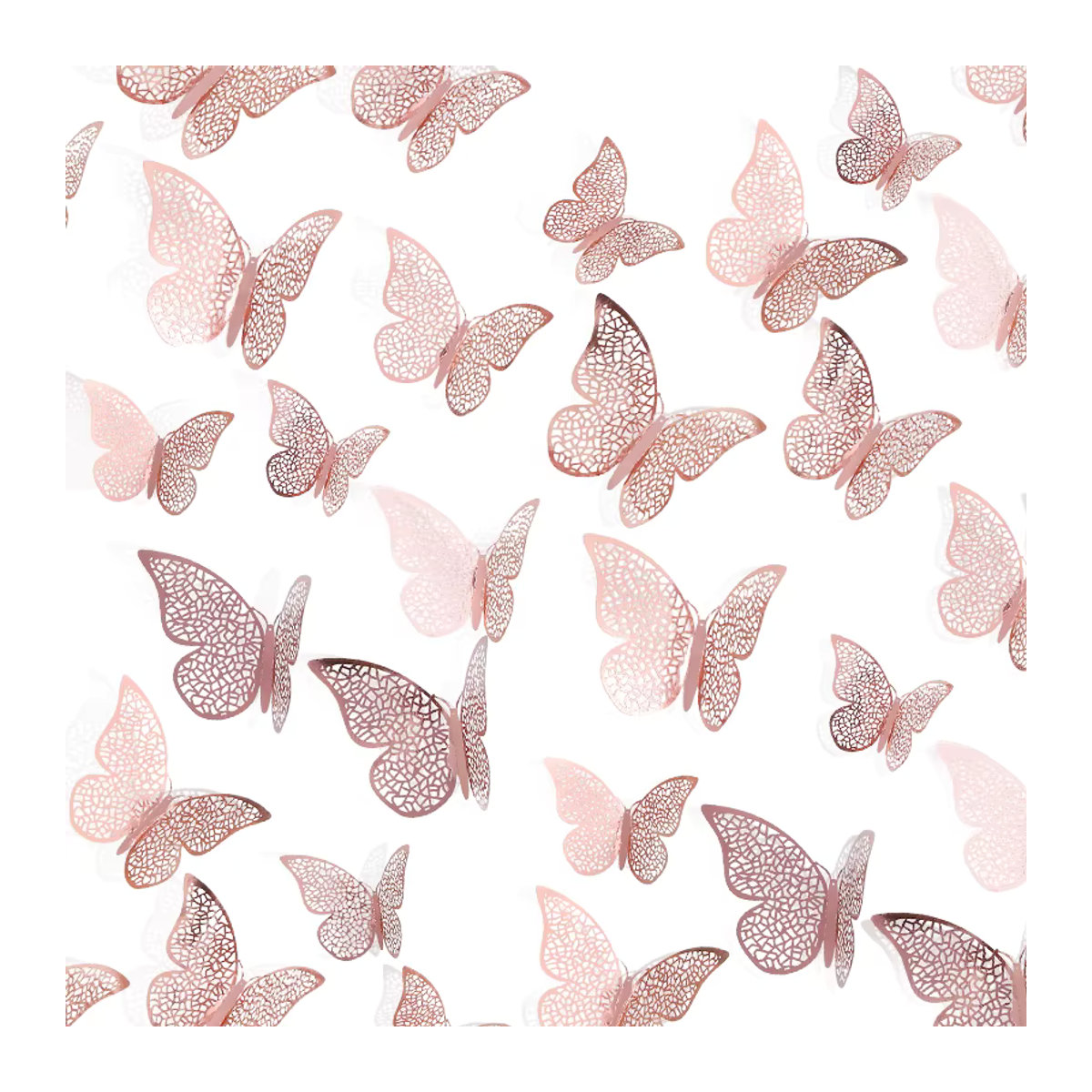 12er Set ZQNYCY 3D Schmetterling Wandaufkleber aus Kunststoff in Mehrfarbig für Wohnzimmer und Hochzeit zur Wanddekoration - Bild 3